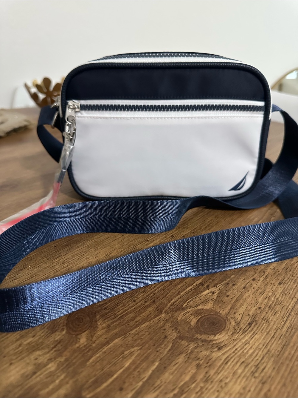 Nautica White, Navy & Red Belt Bag - Picture 4 of 5